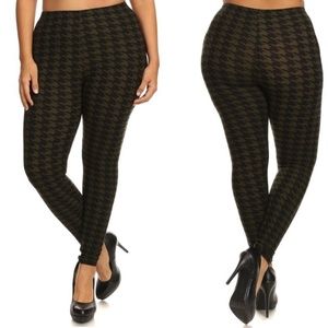 NWT Leggings Depot Plus Size Houndstooth Leggings